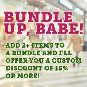 15% OFF OR MORE ON BUNDLES!